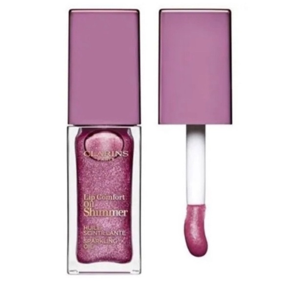 Clarins NIB -02 Purple Rain- Lip Comfort Oil Shimmer 2 oz - Picture 1 of 2